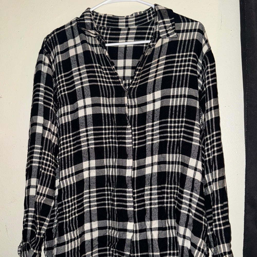 White and black flannel